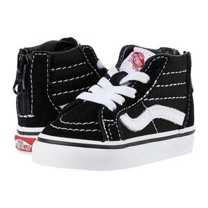 Kids Black and White High-Top Sneakers